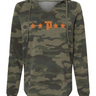 Womens Lightweight Camo Hooded Sweatshirt