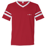V-Neck Striped Sleeves Jersey