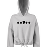 Ladies' Cropped Oversize Hooded Sweatshirt